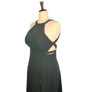 Azazie Clarice Steel Grey A-Line Dress size 12